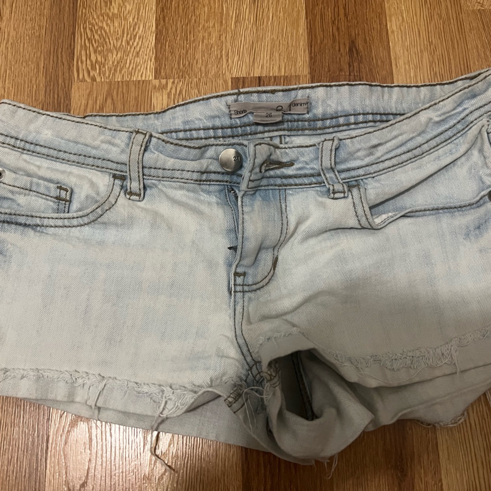 2.1 Denim Light Blue Jean Shorts